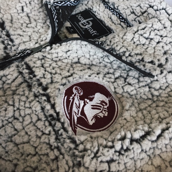 FSU Fuzzy half zip sweater - Picture 3 of 5